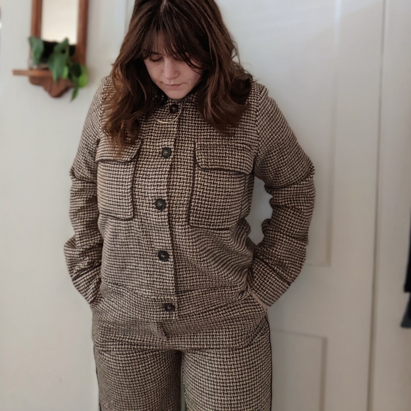 Mystree Boutique Suit Jacket and Wide Leg Pant Set size L NWT - Picture 1 of 4